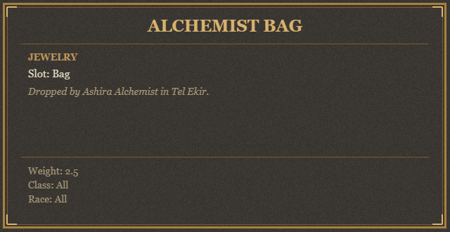 Alchemist Bag