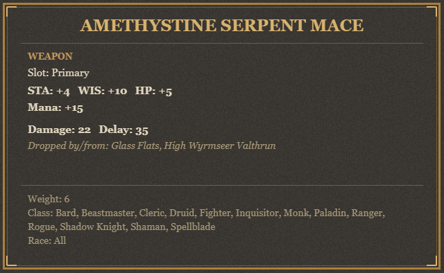 Amethystine Serpent Mace