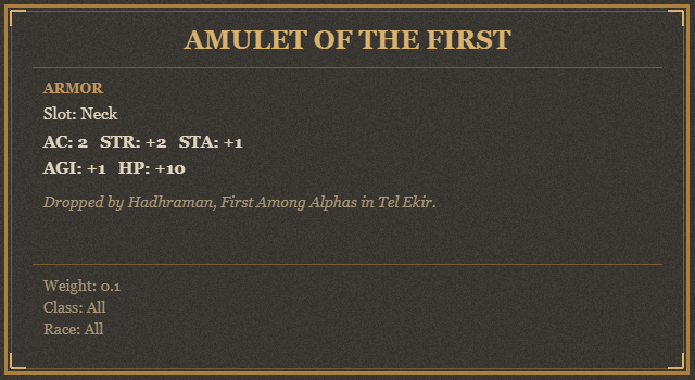 Amulet of the First