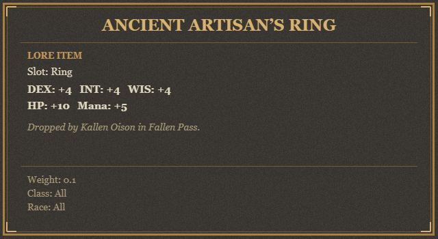 Ancient Artisan’s Ring