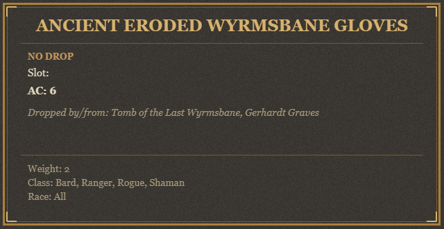 Ancient Eroded Wyrmsbane Gloves