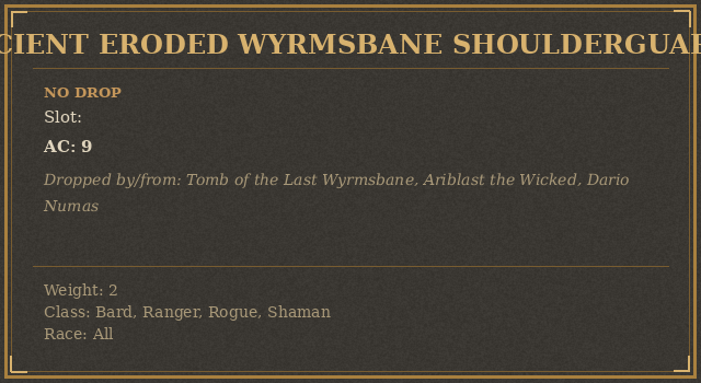 Ancient Eroded Wyrmsbane Shoulderguards
