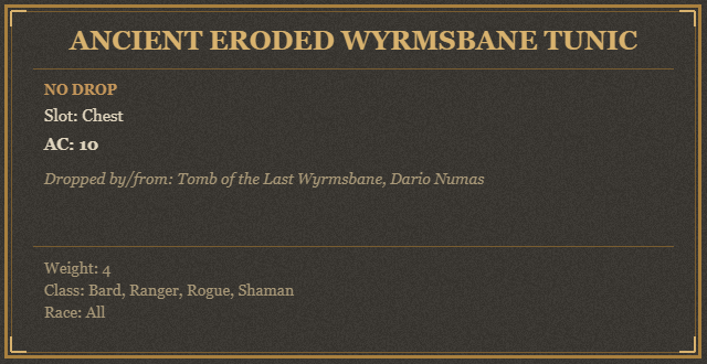 Ancient Eroded Wyrmsbane Tunic