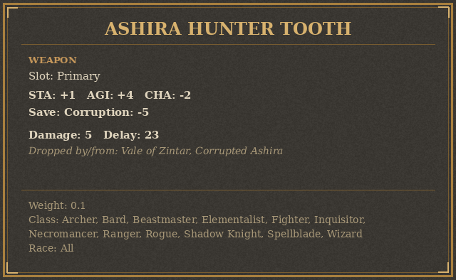 Ashira Hunter Tooth