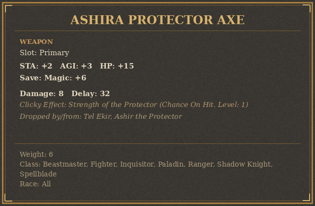 Ashira Protector Axe