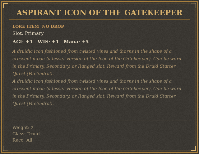 Aspirant Icon of the Gatekeeper