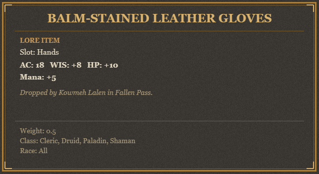 Balm-stained Leather Gloves