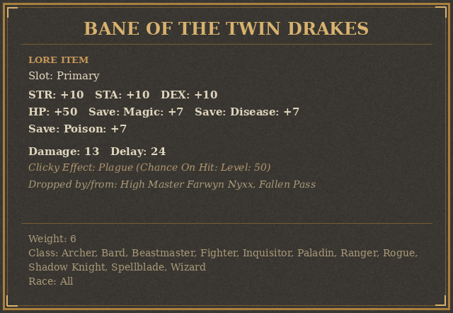 Bane of the Twin Drakes
