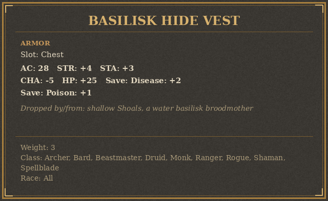 Basilisk Hide Vest