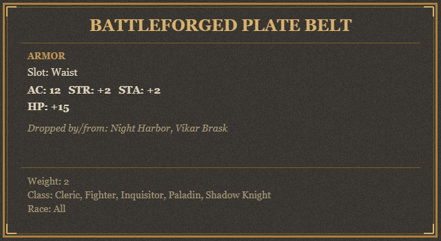 Battleforged Plate Belt
