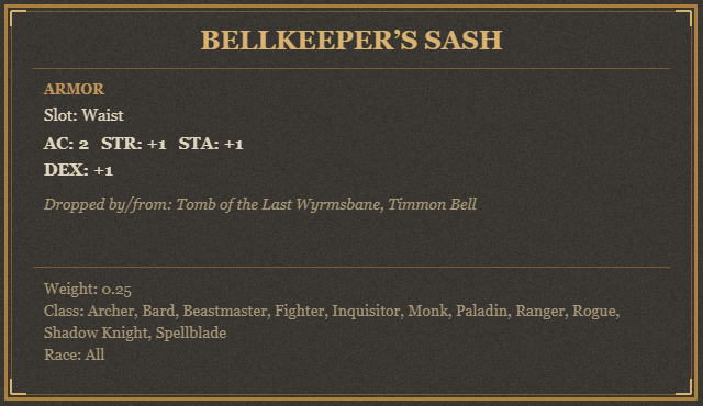 Bellkeeper’s Sash