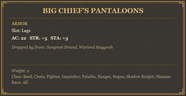 Big Chief’s Pantaloons
