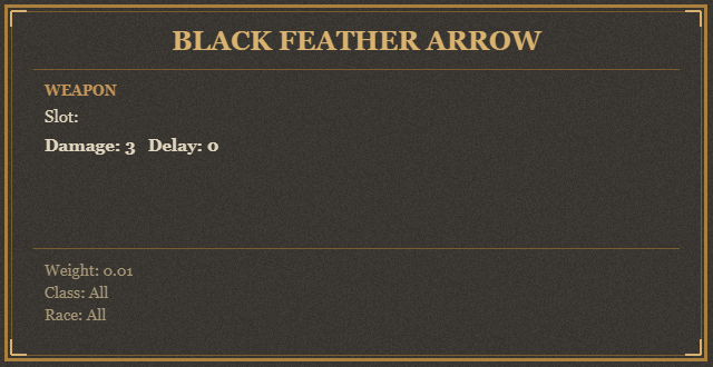 Black Feather Arrow