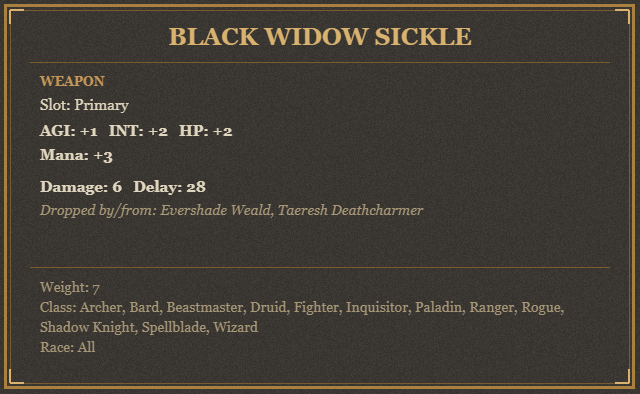 Black Widow Sickle