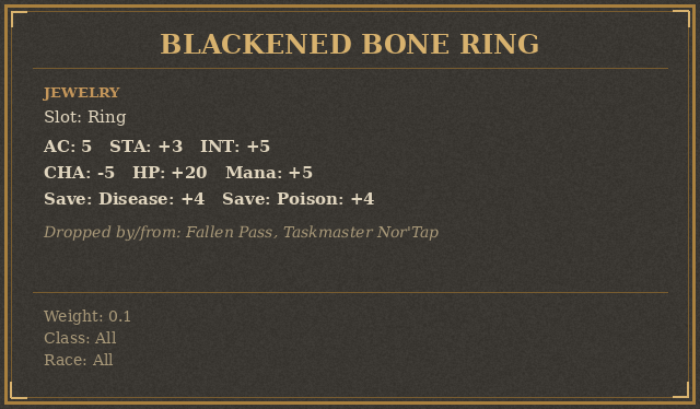 Blackened Bone Ring