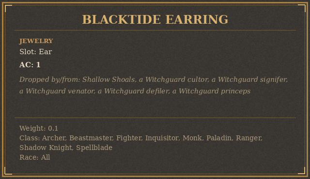 Blacktide Earring