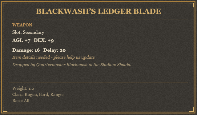 Blackwash’s Ledger Blade