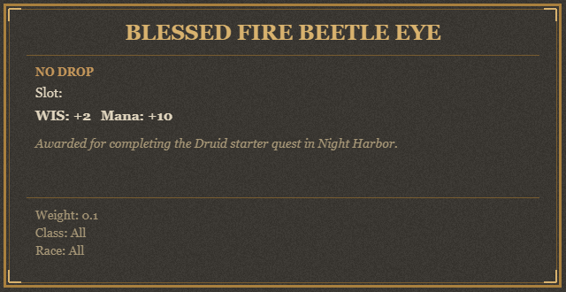 Blessed Fire Beetle Eye