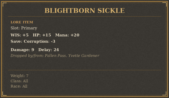Blightborn Sickle