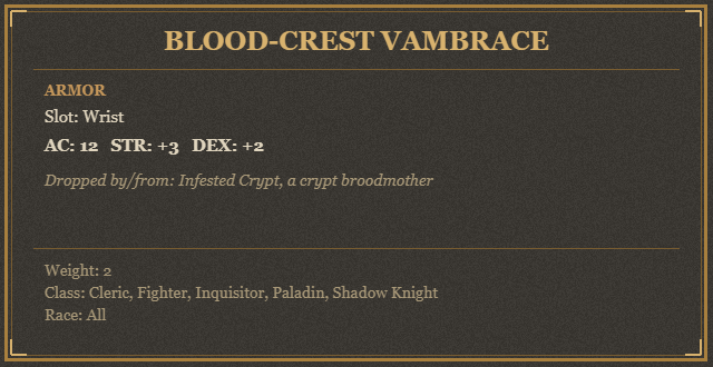 Blood-Crest Vambrace