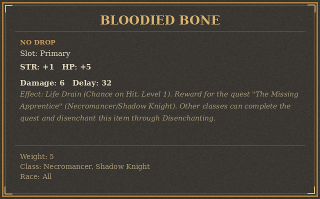 Bloodied Bone
