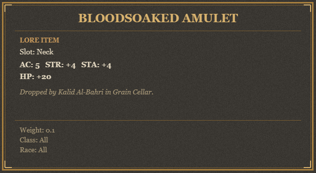 Bloodsoaked Amulet
