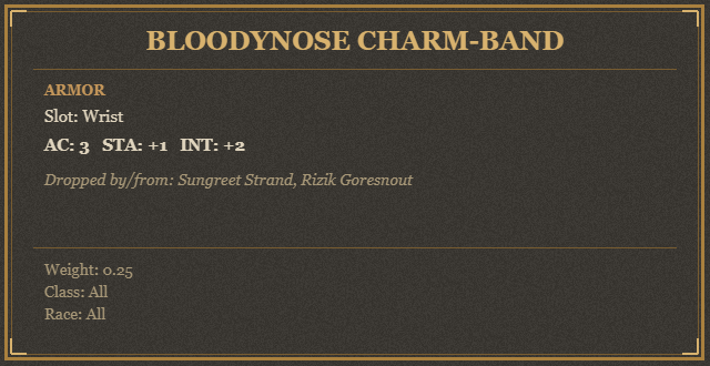 Bloodynose Charm-Band