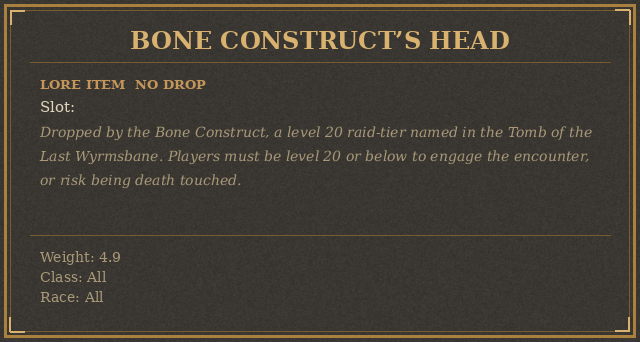 Bone Construct’s Head