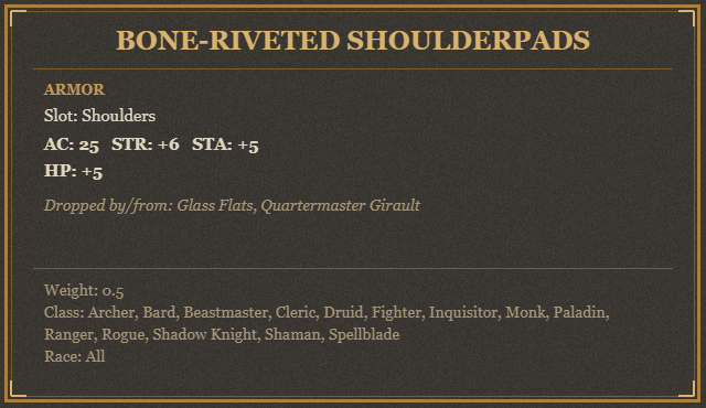 Bone-Riveted Shoulderpads