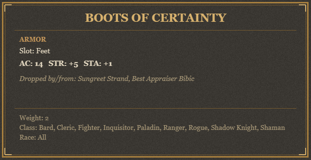Boots of Certainty