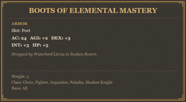 Boots of Elemental Mastery