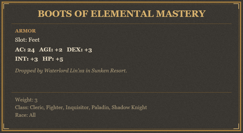 Boots of Elemental Mastery