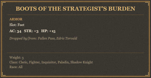 Boots of the Strategist’s Burden