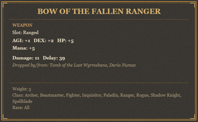 Bow of the Fallen Ranger