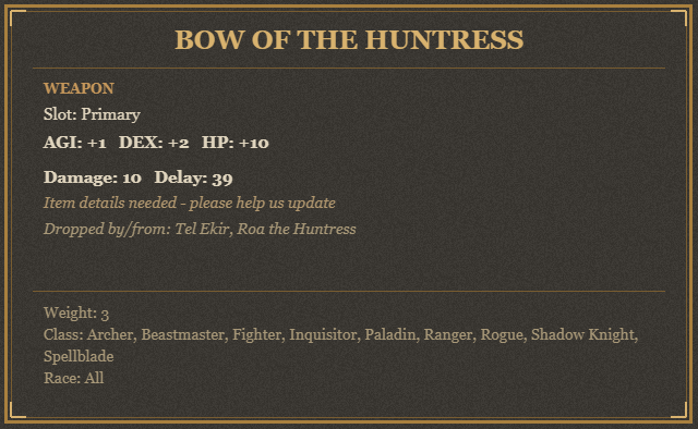 Bow of the Huntress