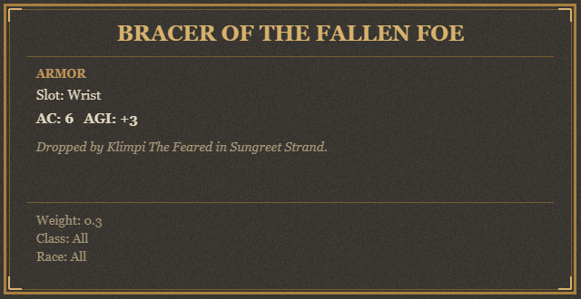 Bracer of the Fallen Foe