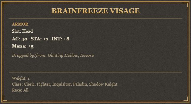 Brainfreeze Visage