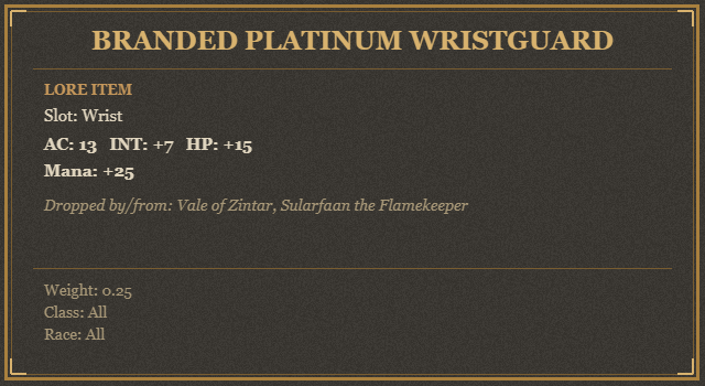 Branded Platinum Wristguard