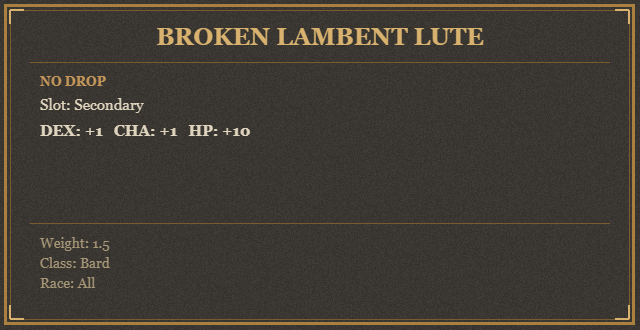 Broken Lambent Lute
