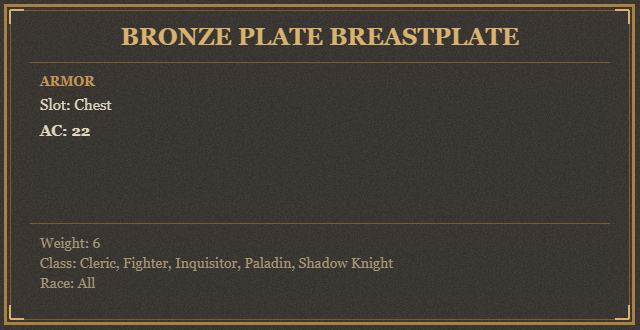 Bronze Plate Breastplate