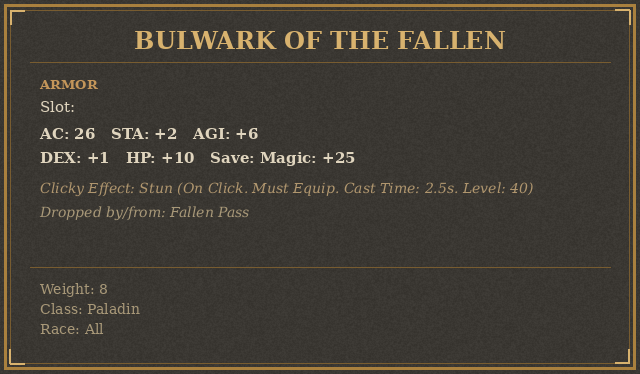 Bulwark of the Fallen