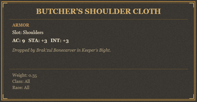 Butcher’s Shoulder Cloth
