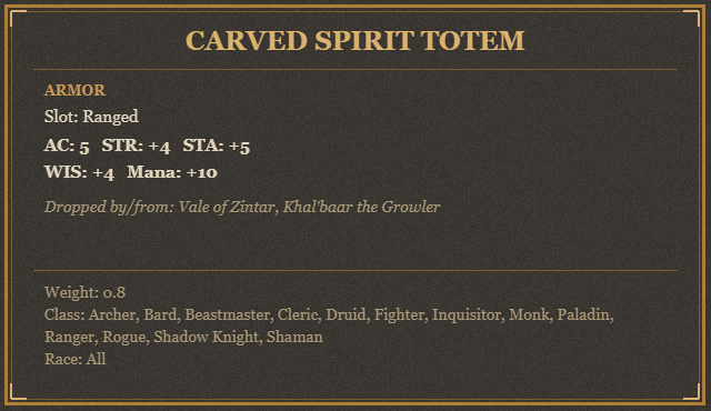Carved Spirit Totem