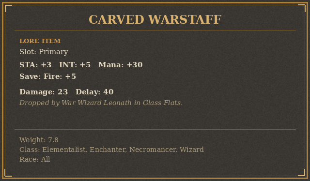 Carved Warstaff