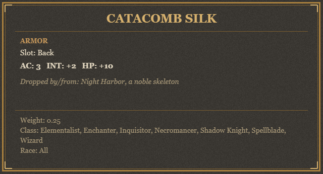 Catacomb Silk