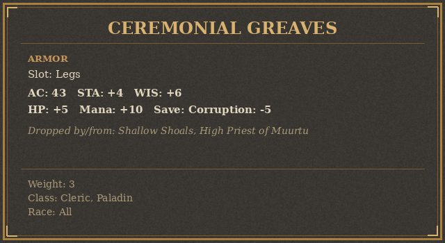 Ceremonial Greaves