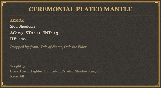 Ceremonial Plated Mantle