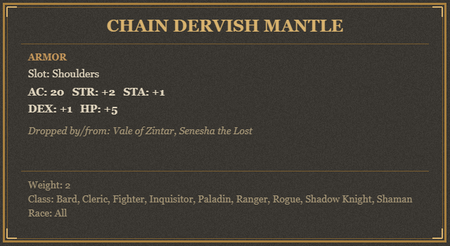 Chain Dervish Mantle