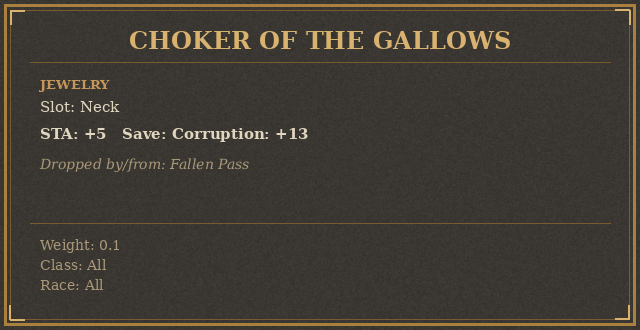 Choker of the Gallows