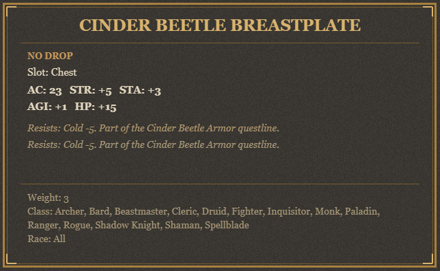 Cinder Beetle Breastplate